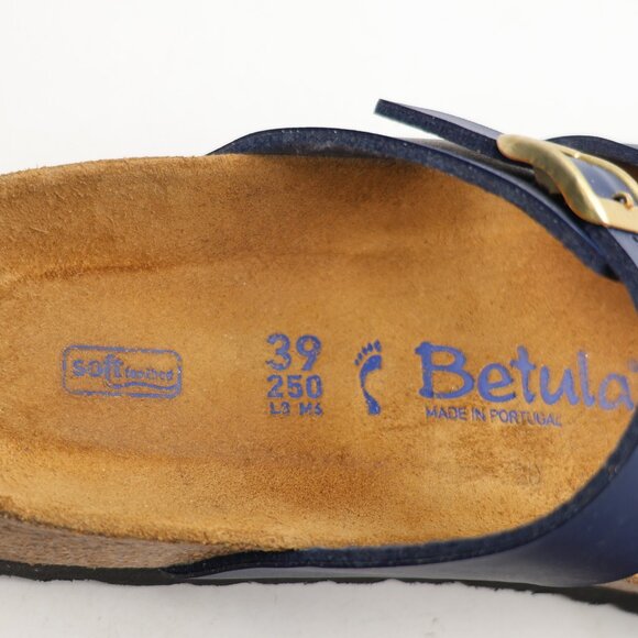Betula Mia Women's EU 39 US 8 Soft Footbed Leather Sandals Adjustable Buckle - Picture 3 of 9